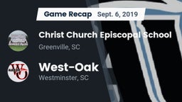 Recap: Christ Church Episcopal School vs. West-Oak  2019