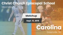 Matchup: Christ Church Episco vs. Carolina  2019