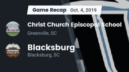 Recap: Christ Church Episcopal School vs. Blacksburg  2019