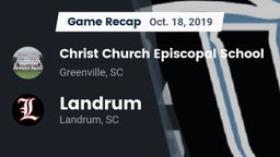 Recap: Christ Church Episcopal School vs. Landrum  2019