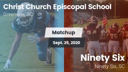 Matchup: Christ Church Episco vs. Ninety Six  2020