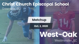Matchup: Christ Church Episco vs. West-Oak  2020