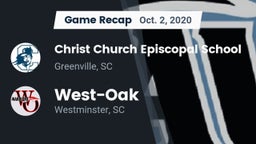 Recap: Christ Church Episcopal School vs. West-Oak  2020