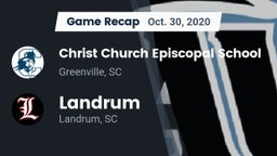 Recap: Christ Church Episcopal School vs. Landrum  2020