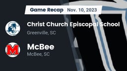 Recap: Christ Church Episcopal School vs. McBee  2023
