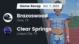 Recap: Brazoswood  vs. Clear Springs  2022