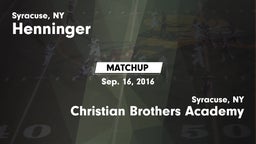 Matchup: Henninger vs. Christian Brothers Academy  2016