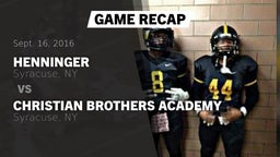 Recap: Henninger  vs. Christian Brothers Academy  2016