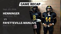 Recap: Henninger  vs. Fayetteville-Manlius  2016