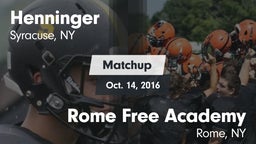 Matchup: Henninger vs. Rome Free Academy  2016