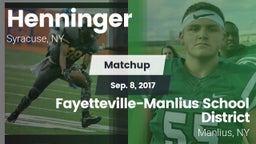 Matchup: Henninger vs. Fayetteville-Manlius School District  2017