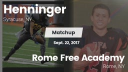 Matchup: Henninger vs. Rome Free Academy  2017