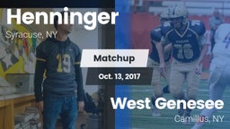 Matchup: Henninger vs. West Genesee  2017