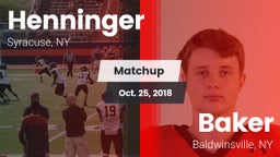 Matchup: Henninger vs. Baker  2018