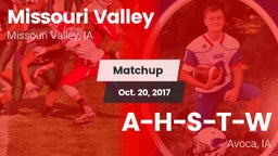 Matchup: Missouri Valley vs. A-H-S-T-W  2017