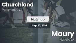 Matchup: Churchland vs. Maury  2016