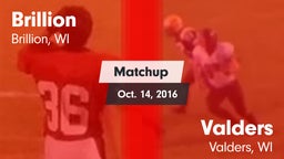 Matchup: Brillion vs. Valders  2016