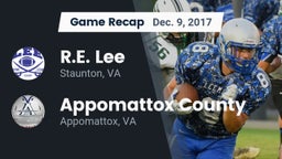 Recap: R.E. Lee  vs. Appomattox County  2017