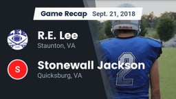 Recap: R.E. Lee  vs. Stonewall Jackson  2018