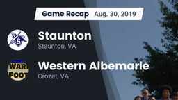 Recap: Staunton  vs. Western Albemarle  2019