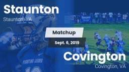 Matchup: Staunton vs. Covington  2019