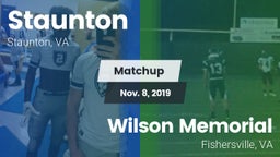 Matchup: Staunton vs. Wilson Memorial  2019