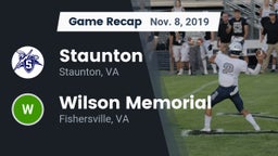 Recap: Staunton  vs. Wilson Memorial  2019