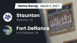 Recap: Staunton  vs. Fort Defiance  2021