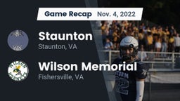 Recap: Staunton  vs. Wilson Memorial  2022