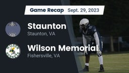 Recap: Staunton  vs. Wilson Memorial  2023