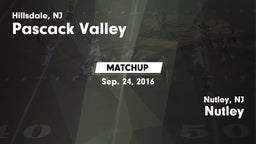 Matchup: Pascack Valley vs. Nutley  2016