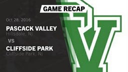 Recap: Pascack Valley  vs. Cliffside Park  2016