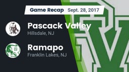 Recap: Pascack Valley  vs. Ramapo  2017