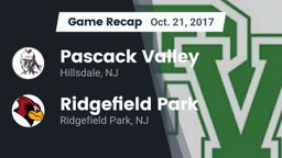 Recap: Pascack Valley  vs. Ridgefield Park  2017