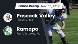 Recap: Pascack Valley  vs. Ramapo  2017