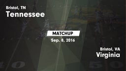 Matchup: Tennessee vs. Virginia  2016