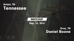 Matchup: Tennessee vs. Daniel Boone  2016