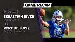 Recap: Sebastian River  vs. Port St. Lucie  2016