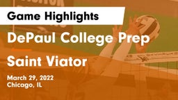 DePaul College Prep  vs Saint Viator  Game Highlights - March 29, 2022