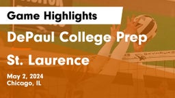 DePaul College Prep vs St. Laurence  Game Highlights - May 2, 2024