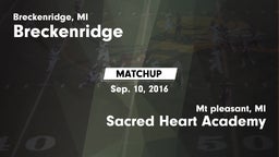 Matchup: Breckenridge vs. Sacred Heart Academy 2016