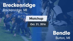 Matchup: Breckenridge vs. Bendle  2016