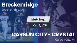 Matchup: Breckenridge vs. CARSON CITY- CRYSTAL  2018