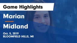 Marian  vs Midland  Game Highlights - Oct. 5, 2019