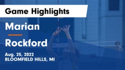 Marian  vs Rockford  Game Highlights - Aug. 25, 2022