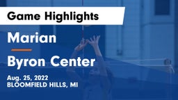 Marian  vs Byron Center  Game Highlights - Aug. 25, 2022