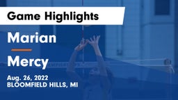 Marian  vs Mercy   Game Highlights - Aug. 26, 2022