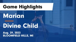 Marian  vs Divine Child  Game Highlights - Aug. 29, 2022