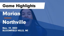 Marian  vs Northville  Game Highlights - Nov. 19, 2022
