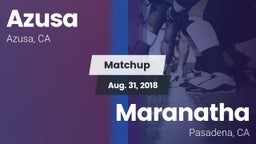 Matchup: Azusa vs. Maranatha  2018